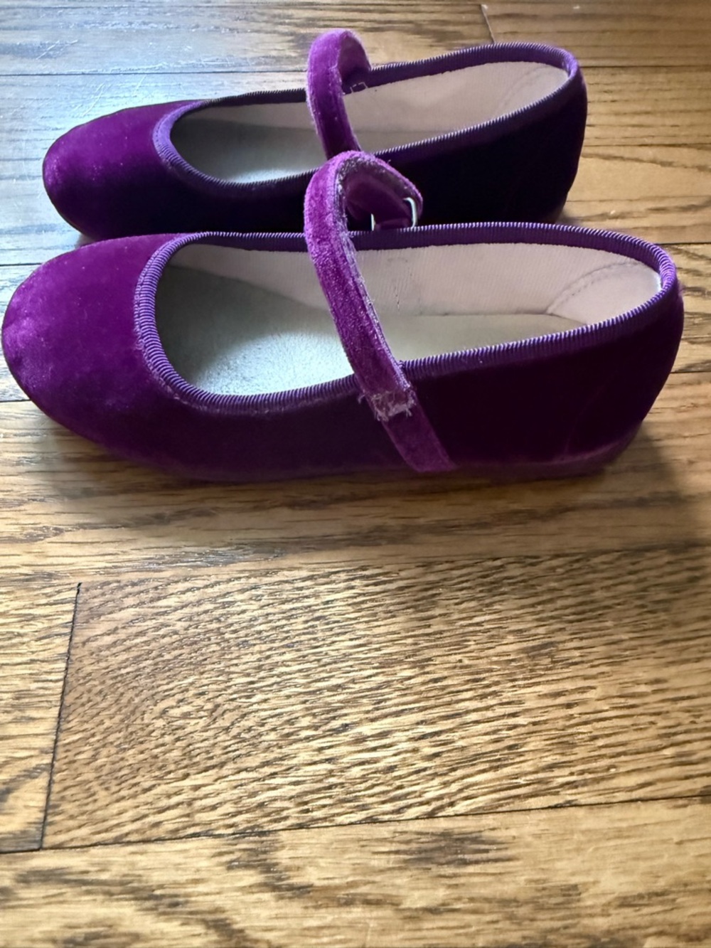 Childrenchic Purple Velvet Mary Jane Shoes EU 28 US 11 Girls - Picture 5 of 6